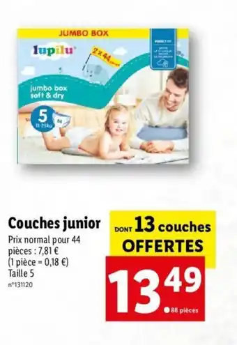 Lidl Couches junior offre