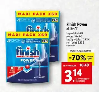 Lidl Finish power all in 1 offre