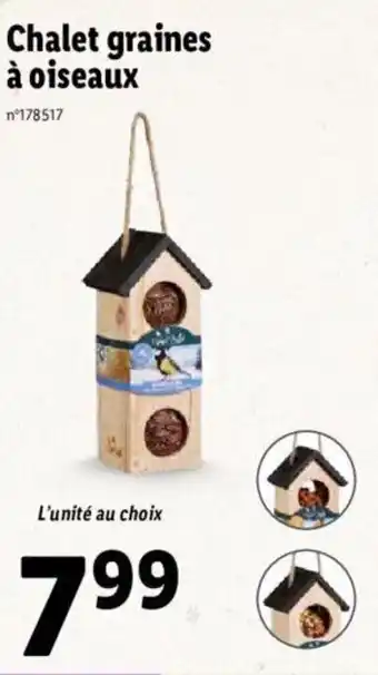 Lidl Chalet graines à oiseaux offre