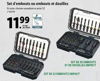 Lidl Set d'embouts ou embouts et douilles offre