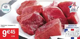 Cora x Carrefour Viande bovine : bourguignon à mijoter offre