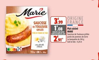 Coccimarket Plat cuisiné MARIE offre