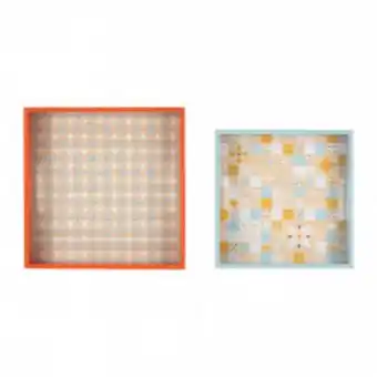 Plateau x2 carreaux ciment multicolore