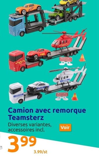 Action Camion Avec Remorque Teamsterz offre