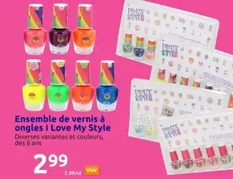 Action Ensemble de Vernis à Ongles I Love My Style offre
