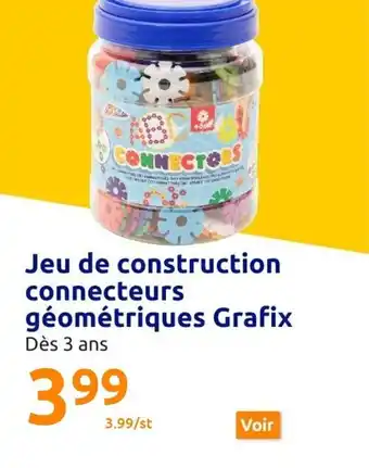 Action Jeu de Construction Connectuers Géométriques Grafix offre