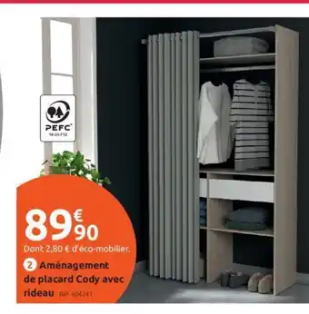Mr Bricolage Aménagement de Placard Cody Avec Rideau offre