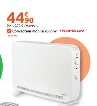 Mr Bricolage Convecteur Mobile 2000W offre