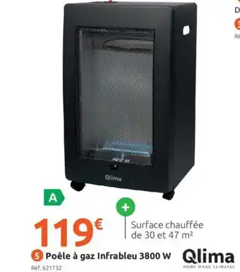 Mr Bricolage Poêle à Gaz Infrableu 3800 W offre