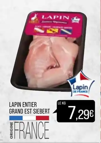 Match Lapin Entier Grand Est Siebert offre
