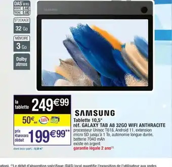Cora x Carrefour Samsung Tablette 10,5 offre