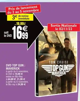 Cora x Carrefour DVD Top Gun Maverick offre