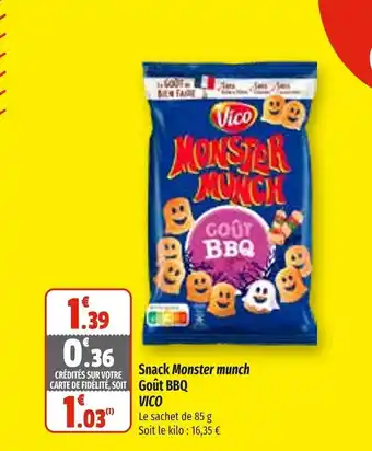 Coccimarket Snack Monster Munch Gout BBQ Vico offre