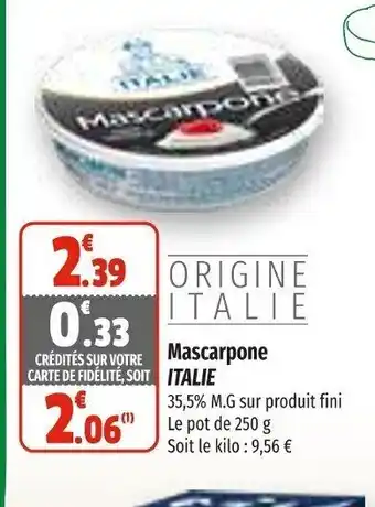 Coccimarket Mascarpone Italie offre