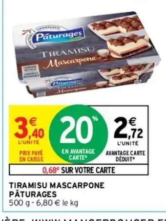 Intermarché Tiramisu Mascarpone Paturages offre