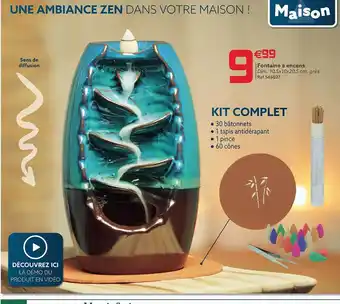 Gifi Fontaine à encens offre