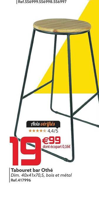 Gifi Tabouret bar othé offre