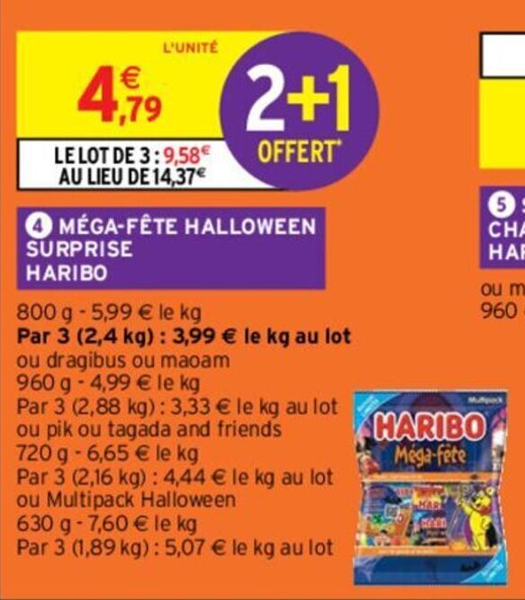 Promo MegaFete Halloween Surprise Haribo chez Intermarché