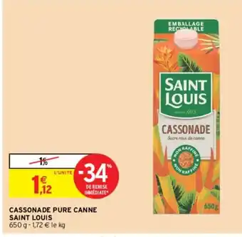 Intermarché Cassonade Pure Canne Saint Louis offre