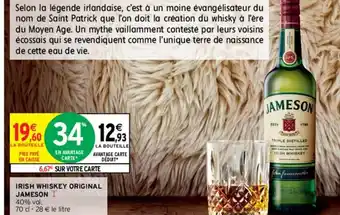 Intermarché Irish Whiskey Original Jameson offre