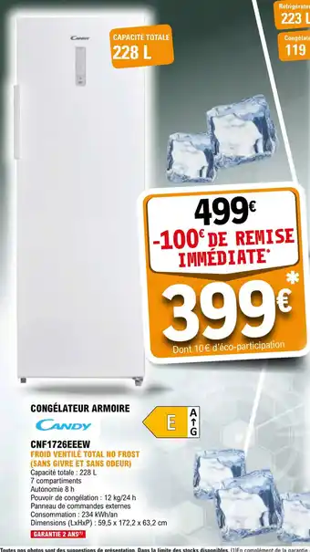 E.Leclerc Brico Candy Congelateur Armoire offre