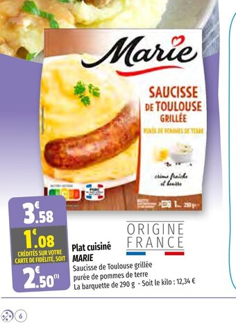 Coccinelle Express Plat Cuisine Marie offre