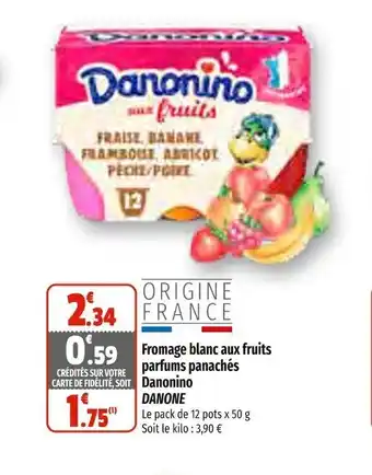 Coccinelle Express Fromage Blanc aux Fruits Parfums Panaches danonino danone offre