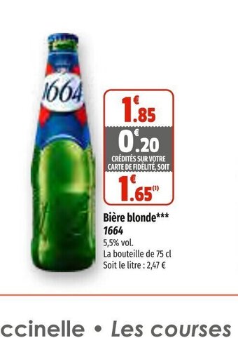 Coccinelle Express Bière Blonde 1664 offre