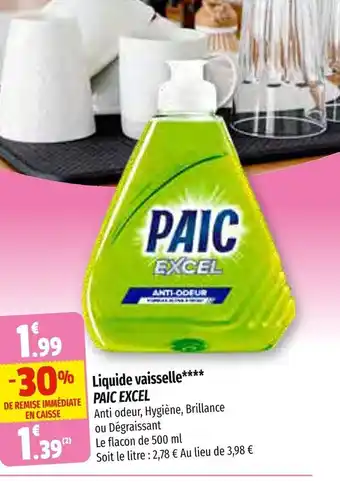 Coccinelle Express Liquide Vaisselle Paic Excel offre