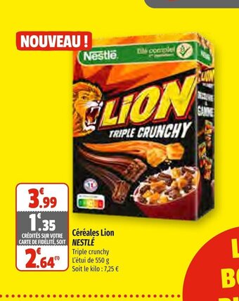Coccinelle Express Céréales Lion Nestlé offre