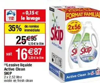 Migros Lessive Liquide Active Clean Skip offre
