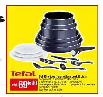 Migros Tefal Set 15 piéces Ingenio Easy Cook Clean offre