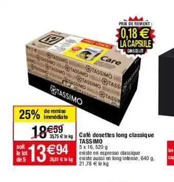 Café Dosettes Long classique tassimo