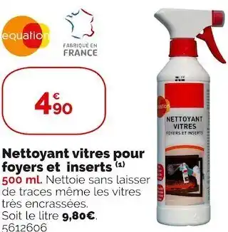 Weldom Equation nettoyant vitres pour foyers et inserts offre