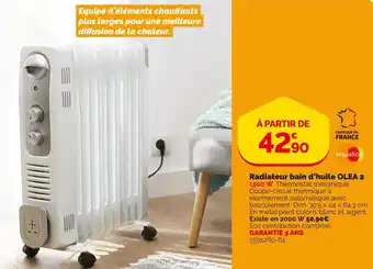Equation radiateur bain dâhuile olea 2