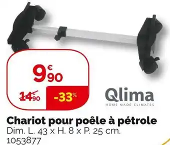 Weldom Qlima chariot pour poêle à pétrole offre