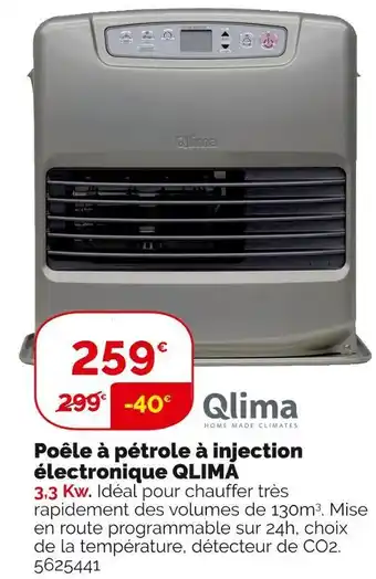 Weldom Qlima poêle à pétrole à injection électronique offre