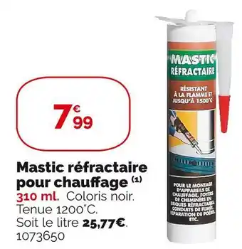 Weldom Mastic réfractaire pour chauffage offre