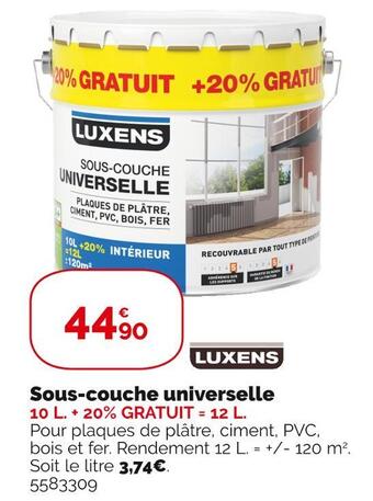 Weldom Luxens sous-couche universelle offre