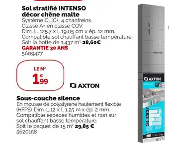 Weldom Axton sous-couche silence offre