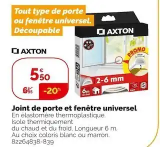 Axton joint de porte et fenĂȘtre universel