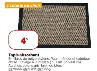 Weldom Tapis absorbant offre