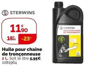 Weldom Sterwins huile pour chaîne de tronçonneuse offre