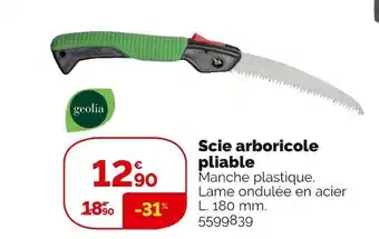 Weldom Geolia scie arboricole pliable offre