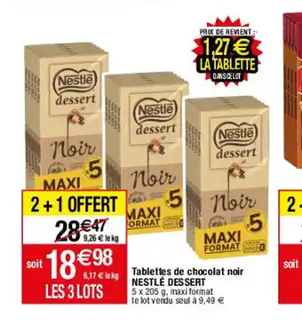 Migros Tablettes de Chocolat Noir Nestlé Dessert offre