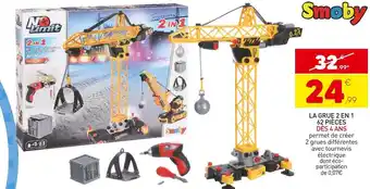 Stokomani Smoby la grue 2 en 1 62 pièces offre