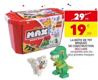 Stokomani Zuru la boîte de 759 briques de construction offre