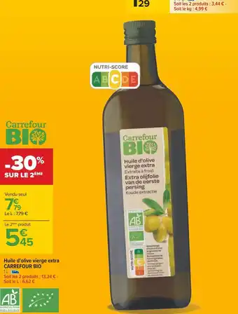 Carrefour Carrefour bio huile d'olive vierge extra offre