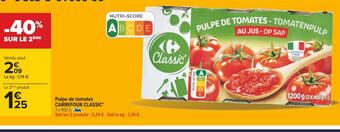 Carrefour Carrefour classic' pulpe de tomates offre