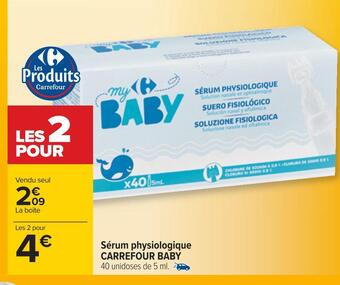 Carrefour Carrefour baby sérum physiologique offre
